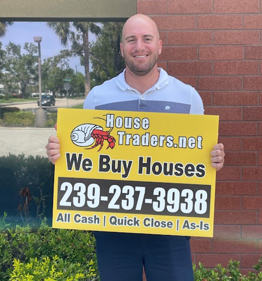 House Trader with Sign